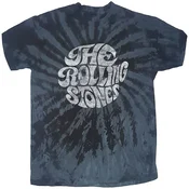 The Rolling Stones 70s Logo (Wash Collection) Dip-Dye On Black M Majica