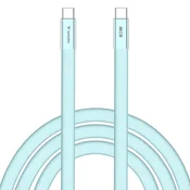 Kabel Verbatim Sync & Charge SoftTouch USB-C - USB-C moški–USB-C moški, 60 W, 120 cm, moder (30273)