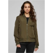 Womens Light Bomber Jacket - Dark Olive