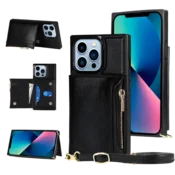 Ovitek z denarnico in trakom LOKASS za telefon iPhone 14 Pro