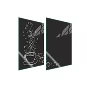 shumee STEKLENI ZAŠČITNI KROŽNIK ZA KUHINJO 2x35x52 KAVA