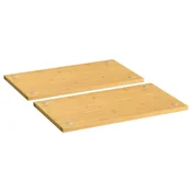 Vidaxl Pokrovi za kuhalnik 2 kosa 50x28x1,5 cm bambus