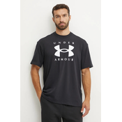 Kratka majica Under Armour HW Branded moška, črna barva, 1389146