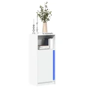 Vidaxl vidaXL LED omarica bela 42,5x34x100 cm material na osnovi lesa