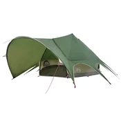 Vidaxl Teepee šotor za 9 oseb Zelena in Siva 502 x 502 x 297 cm