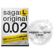 Sagami Original 0,02 L - kondomi - ultra tanki - 58mm (3 kosi)