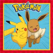 Pokémon komplet papirnatih serviet - dvoslojne, 33 x 33 cm, 20 kosov