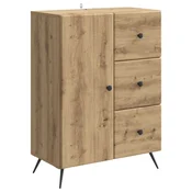 Vidaxl Strani šal Artisan hrast 66 x 34,5 x 90 cm Inženirski les