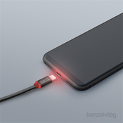 Delight Black iPhone Lightning podatkovni kabel z LED lučko 1 m Mobile