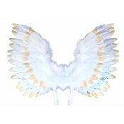 Andeoska krila sa perjem, bijelo-zlatna