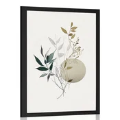 Plakat rastline v boho stilu - 30x45 no frame
