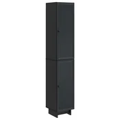 vidaXL Set omar 2 pcs Črna 34,5 x 33 x 90 cm Inženirski les