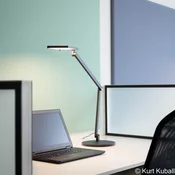 XAL Namizna svetilka LED Task s podstavkom Sensor 830 črna - Študija/pisarna - črna (RAL9005) - Kovina