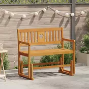 vidaXL Vrtna zibelka Naravna 110 x 59 x 97 cm Masiven les akacije