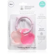 Matchstick Monkey Cooling Teether grizalo s hladilnim učinkom Pink/ Dusty Pink 3m+ 1 kos