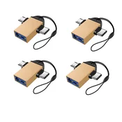 INF 2-v-1 OTG adapter 4-pack — USB-C in Micro USB na USB 3.0 za Android Gold, (5000276490)