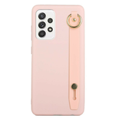 TPU gel ovitek Handstrap za Samsung Galaxy A73 5G - roza