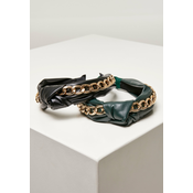 Alice Band with Chain 2-Pack black/bottlegreen