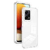 Hibridni ovitek Crystal Bumper z vgrajeno zaščito zadnje kamere za Xiaomi Redmi 13C 5G - metallic white