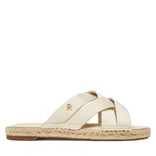 Natikači Tommy Hilfiger Satin Espadrille Mule FW0FW08502 Bež