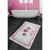 Lessentiel Maison Kupatilski otirac With Flower, 80x100cm, Sivo-roze