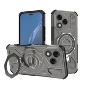 Hibridni ovitek Carbon Shield Pro za Honor 400 Lite - smoke black