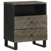 Vidaxl vidaXL Nočna omarica črna 50x33x62 cm masiven mangov les