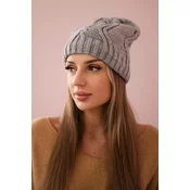 Kesi Cap with fleece Sylwia K244 light gray