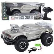 slomart LEAN TOYS Velik RC terenski avto, srebrn, 1:8