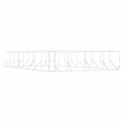 Vidaxl Zunanja pasja ograda srebrna 8x16x2 m pocinkano jeklo