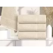 Ljubki dom Brisača CLARYSSE ELEGANCE 60x110 cm kremne barve, 100% bombaž
