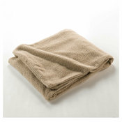 Bež odeja iz flisa 180x220 cm Curly Wooly – douceur dintérieur