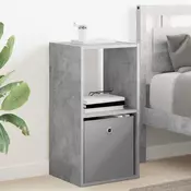 vidaXL Nočna omarica Betonsko siva 35 x 32 x 68,5 cm Konstruiran les