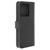AVIZAR Torbica s preklopom za Xiaomi Redmi Note 13 Pro 5G Portfelj podpore za videoposnetke, Črna, (5000013841)