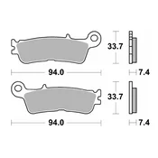 Zavorne ploščice SBS nove KH755 OFF-ROAD racing sinter barve zlate fantastične XX 125, XEF/XXF 250/450, XEX 250 22-, Yamaha YZ 250 22-, WR/YZ 250F/450F 21-, YZ 450FX 21-