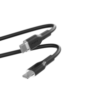 Mehki kabel PURO ICON - 1,5 m kabel USB-C v USB-C (črn)