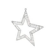 LED okraski – viseča zvezda, 3xAA, toplo bela, časovnik