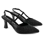 Mona shoes Ženske sandale na štiklu, Crne