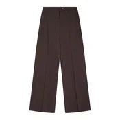 Bershka Hlače na rob rjava/temno rjava