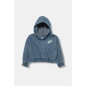 Djecja dukserica Levis DENIM HOODIE s kapuljacom, s aplikacijom, 3EN961