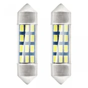 shumee LED žarnice STANDARD 3014 12SMD Festoon C5W C10W C3W 36mm Bela 12V