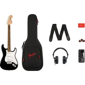 Fender Squier Affinity Series Stratocaster Mustang Micro Pack Black Elektricna gitara (Kao novo)
