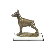shumee Doberman, Dobermann I - kipec psa, figurica na belem podstavku, pokal za razstavo psov, Art-Dog