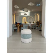 Atelier del Sofa Tabure 32x36cm, Plavo-Belo