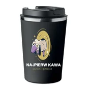 shumee Premium termo skodelica s potiskom Najprej kava, nato delo 350 ml KT_055