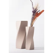 Aberto Design Set vaza Sprial, 2 komada, Sivi