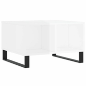 Stolic za kavu sjajni bijeli 60x50x36,5 cm konstruirano drvo