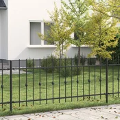 Vrh z bodicami ASTEN 200 x 80 cm Prašno lakirano jeklo Črna