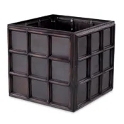 Casa Padrino luxury flower pot antique bronze 52.5 x 52.5 x H. 47 cm - Square stainless steel plant pot - Living room decoration - Office decoration - Decorative accessories - Luxury decoration