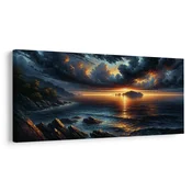 Slika nevihtni oblaki nad oceanom - 200x100